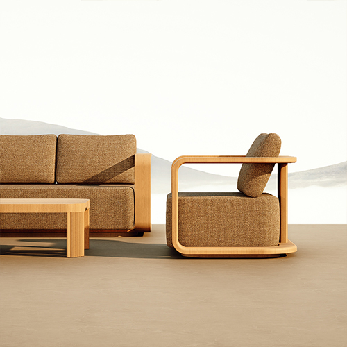 Solid Teak Wood 4-Piece Garden Sofa Set KMD18027