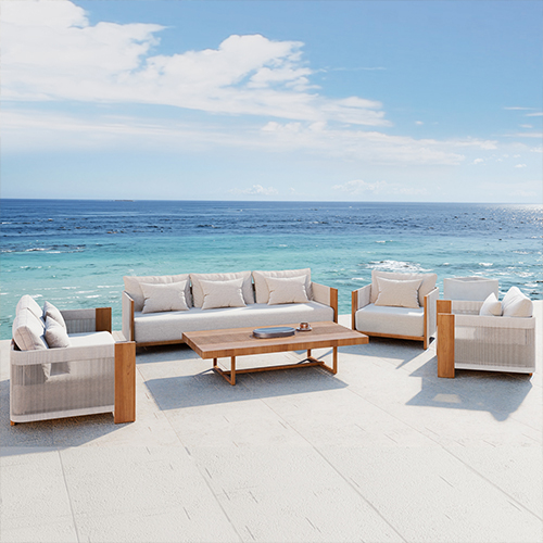 All-Weather Teak Woven Garden Sofa KMD18003