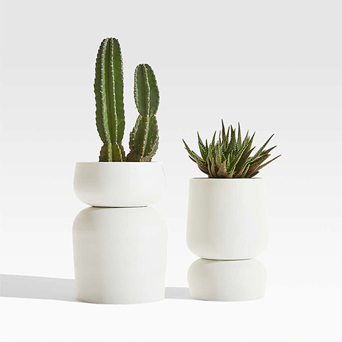 Modern Concrete Round Outdoor Planters KM9008
