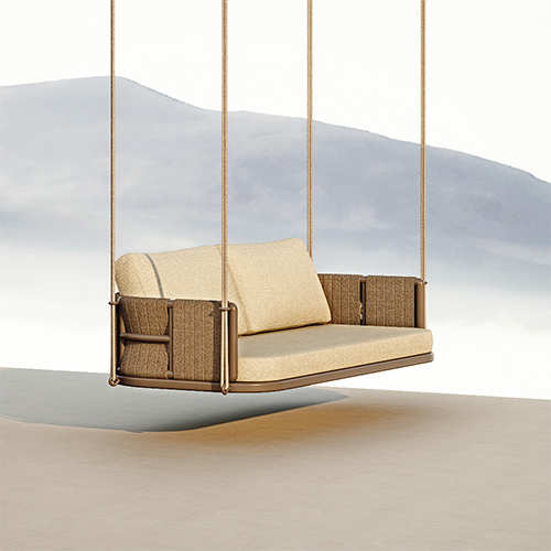 Modern Aluminum Woven Outdoor Swing Chair KMD18033