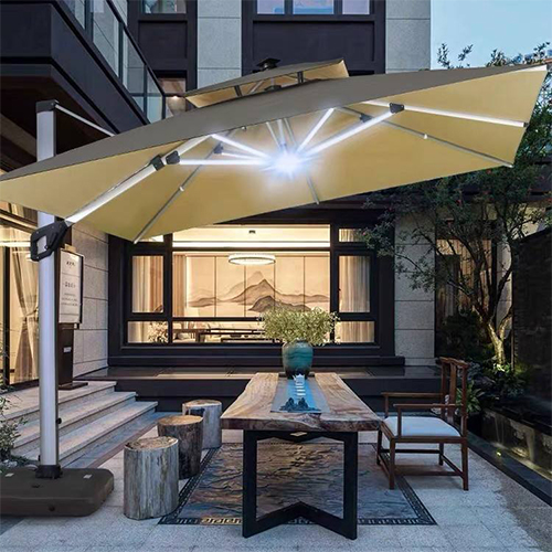 Luxury LED Patio Cantilever Umbrellas KM8602