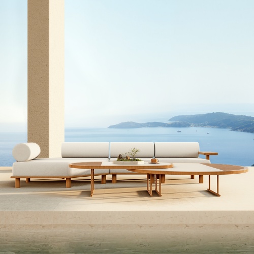 High-End Modular Teak Outdoor Sofa Set KMD18003