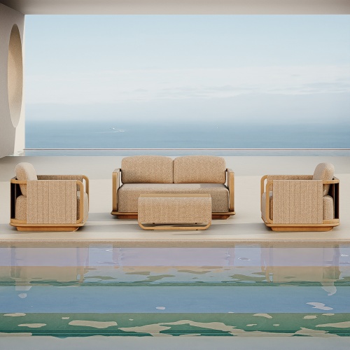 Luxury Teak Outdoor 4 pieces Sofa Set KMD18007
