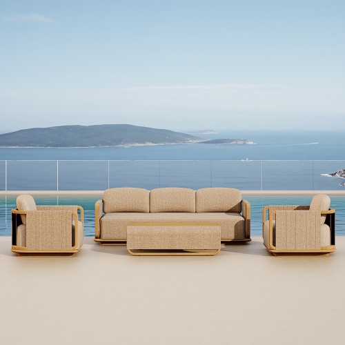 Luxury Teak Outdoor 4 pieces Sofa Set KMD18007