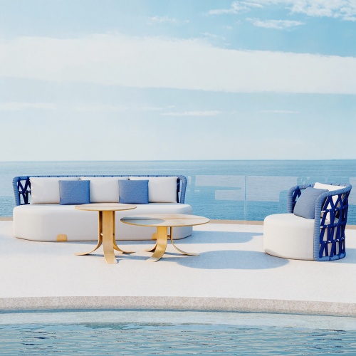 Aluminum Rope Woven Outdoor Sofa KMD18005