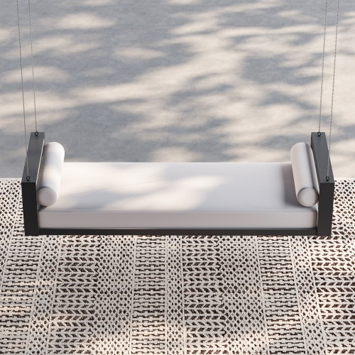 Modern Aluminum Hand-woven 2-Seater Swing Chair KM6707