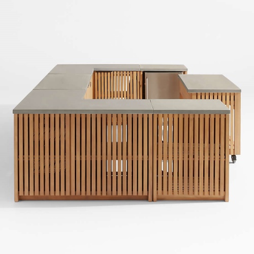 Premium Solid Teak Outdoor Kitchen Cabinets KMO1501