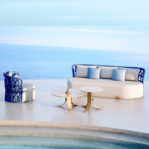 Aluminum Rope Woven Outdoor Sofa KMD18005