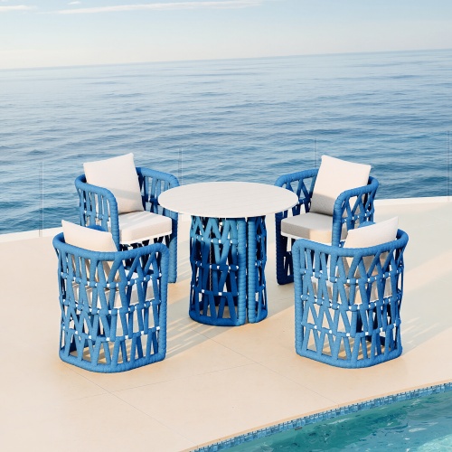 Aluminum Rope Woven Dining Set KMD18005
