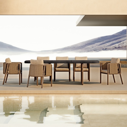 Modern Aluminum Woven Dining Set KMD18010