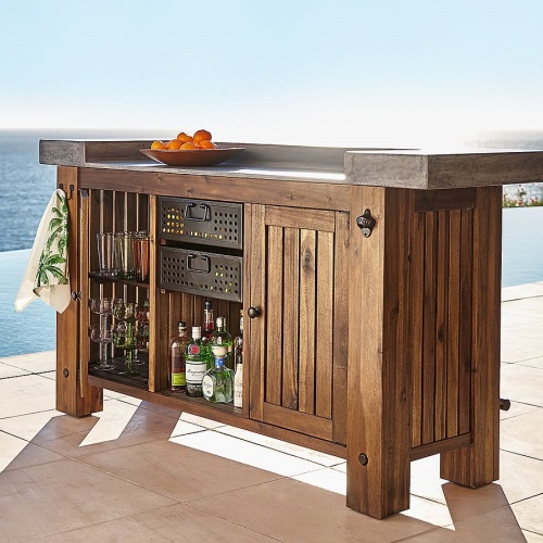 Premium Solid Teak Outdoor Kitchen Cabinets KMO1505