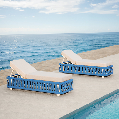 Aluminum Rope Woven Sun Lounger KMD18005