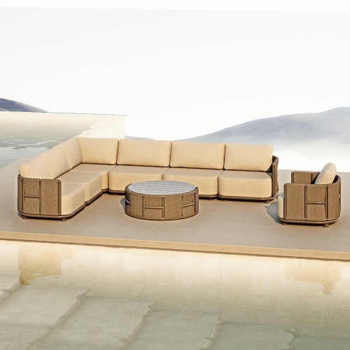Modern Aluminum Woven Modular Sofa Set KMD18010