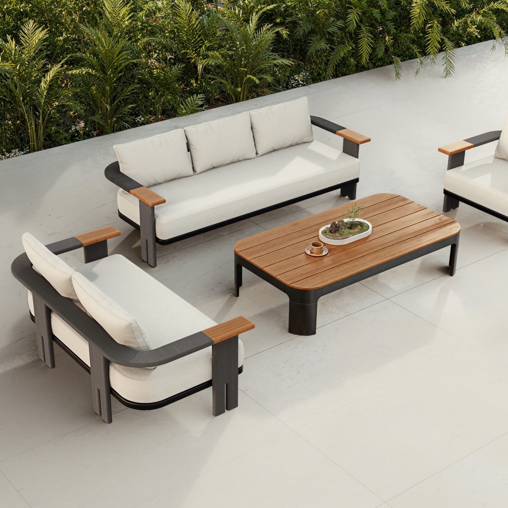 Aluminum Rope Woven Outdoor Sofa KMD18001