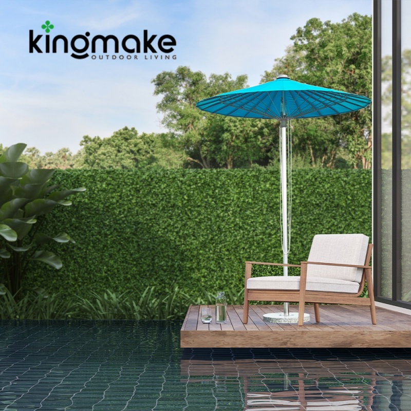 Simple Aluminum Round Blue Outdoor Umbrella KMS8623-2A