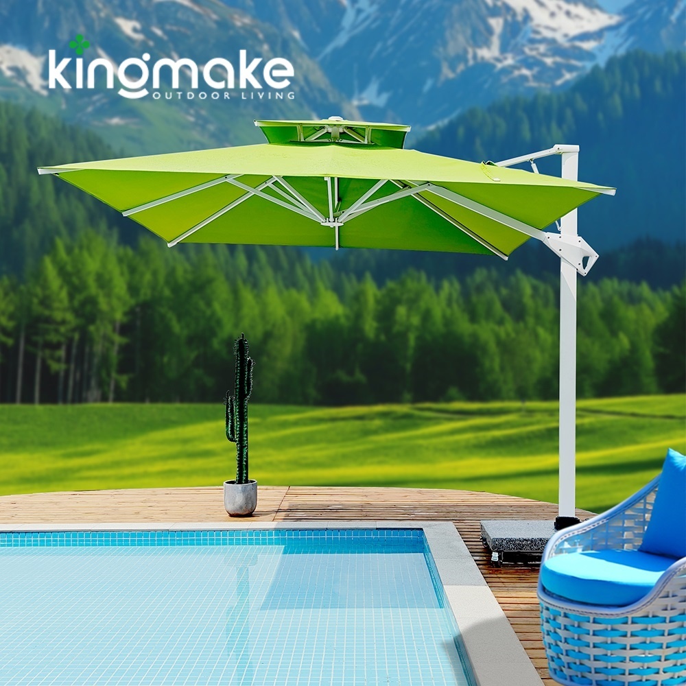 Green Cantilever Outdoor Umbrellas KMS8601-2B
