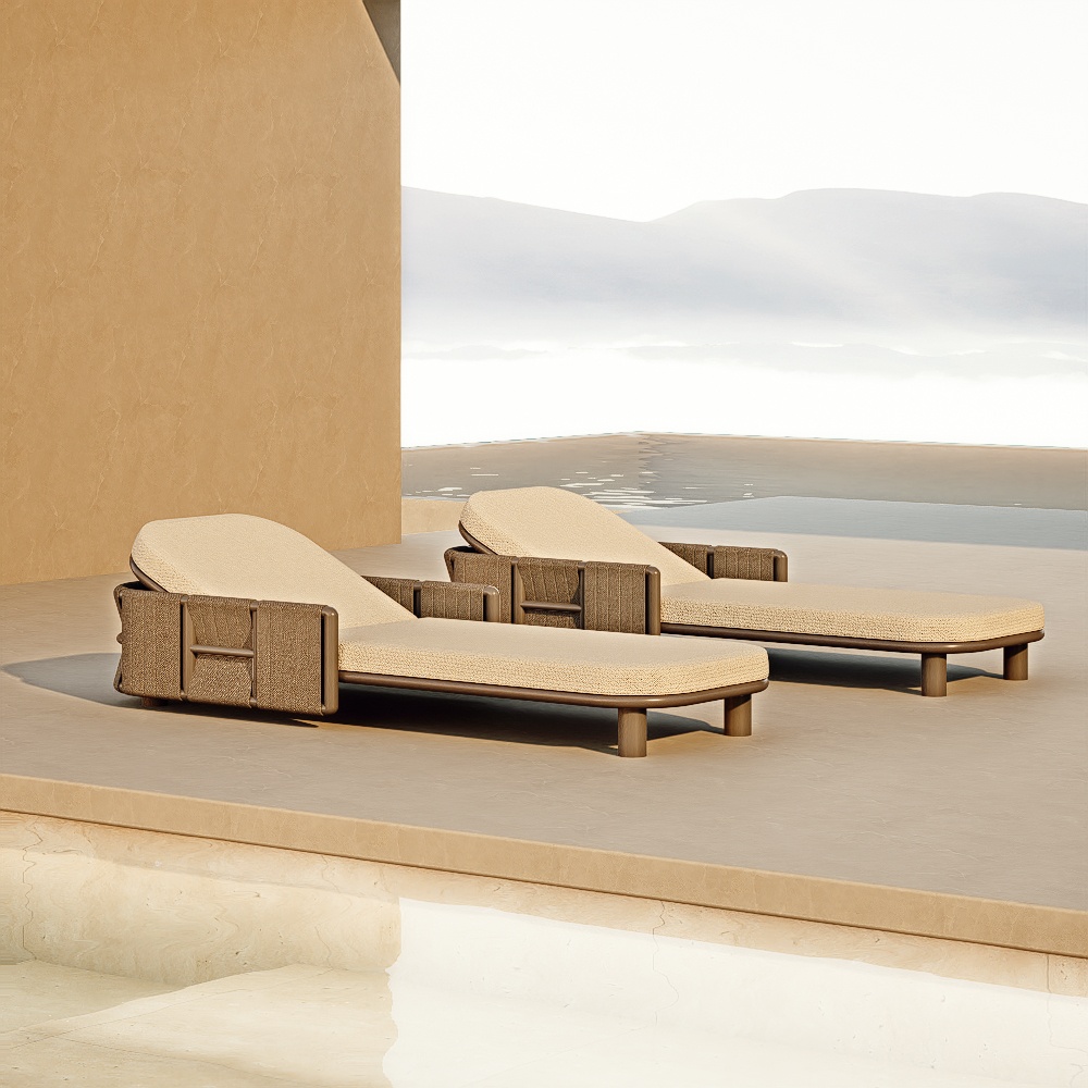 Modern Aluminum Woven Sun Lounger KMD18010