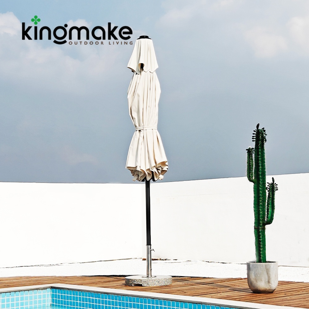 Simple Aluminum Round Outdoor Umbrella KMS8602-2A