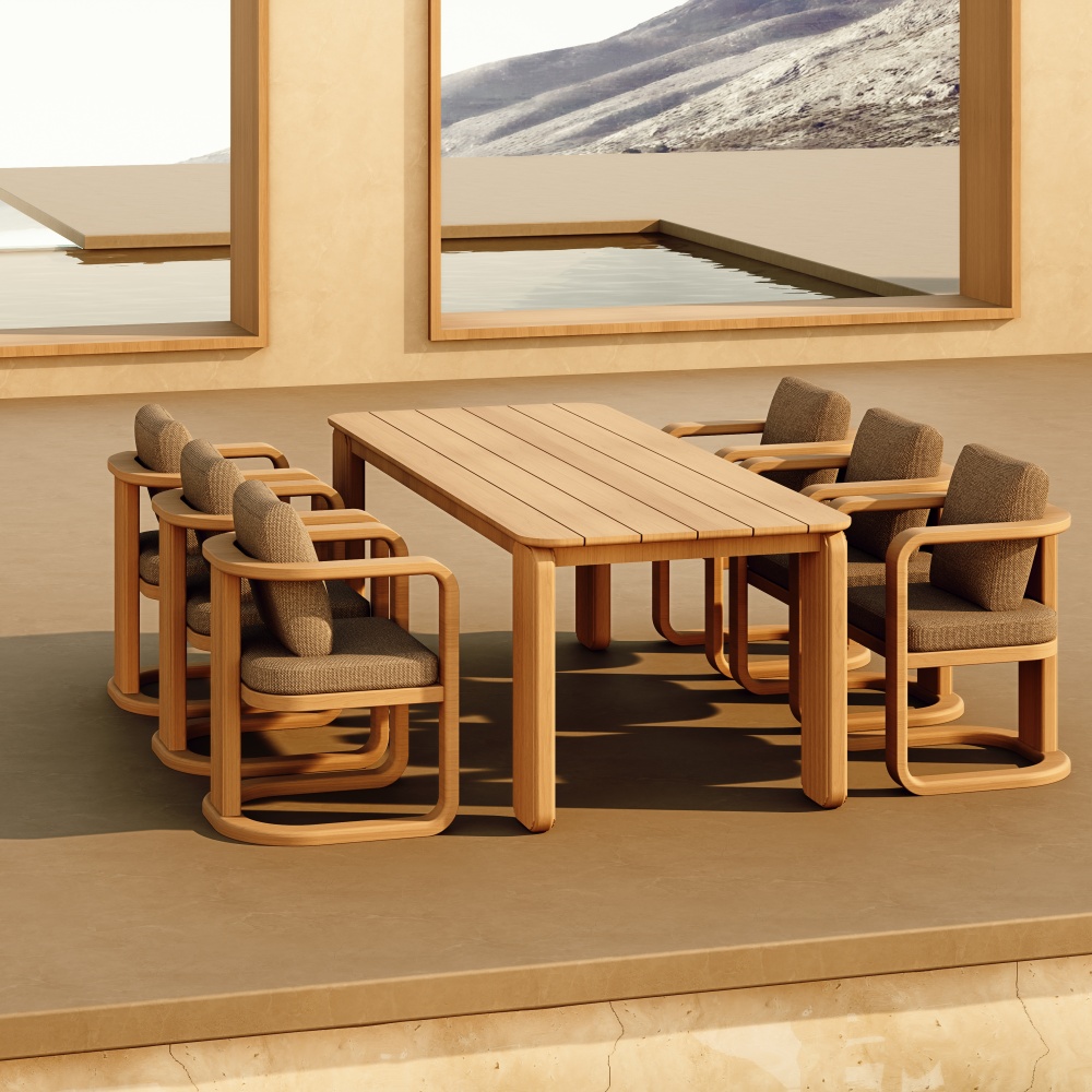 Luxury Solid Teak Outdoor Dining Set KMD18009