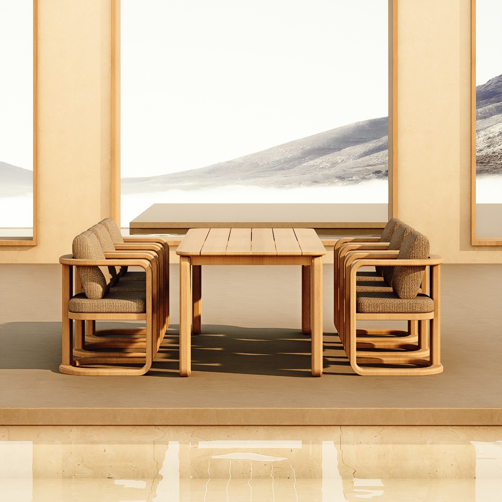 Luxury Solid Teak Outdoor Dining Set KMD18009