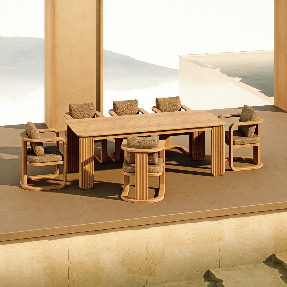 Luxury Solid Teak Outdoor Dining Set KMD18009