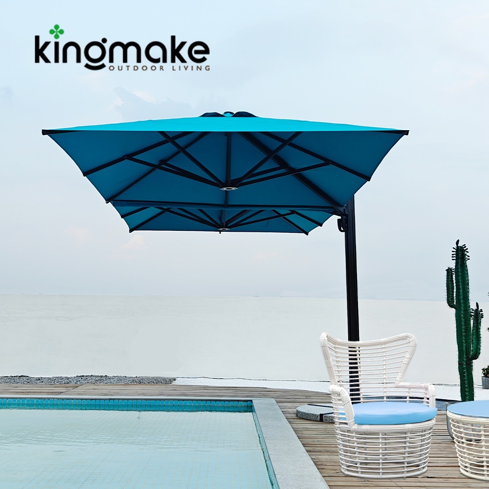 Blue Dual Open Outdoor Umbrella KMS1623-8A