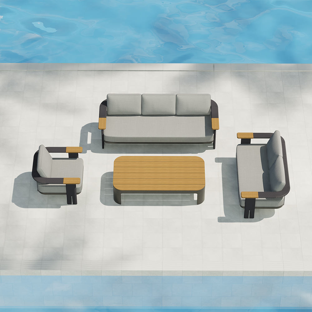 Aluminum Rope Woven Outdoor Sofa KMD18001