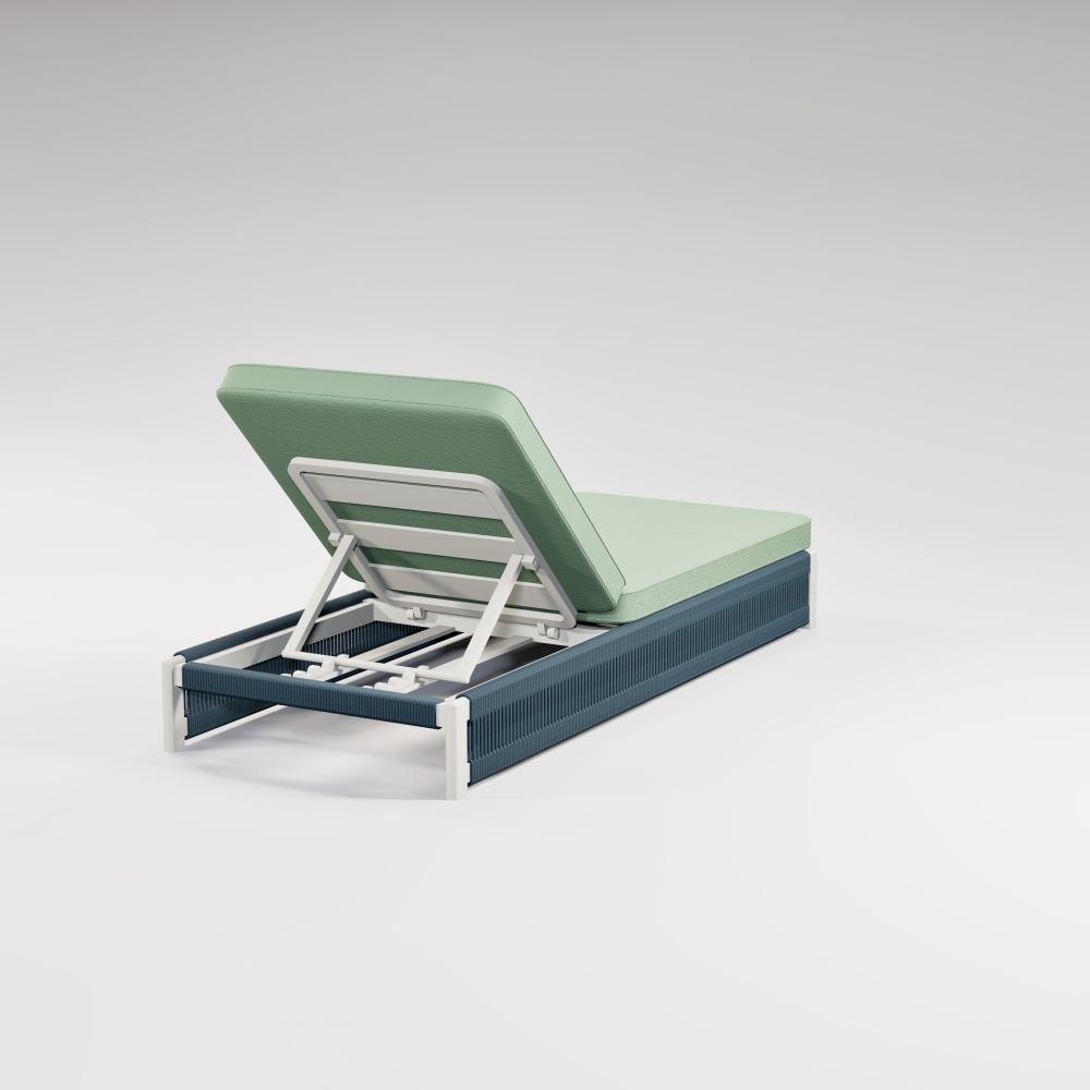 Modern Aluminum URound Collection Sun Lounger KM18014