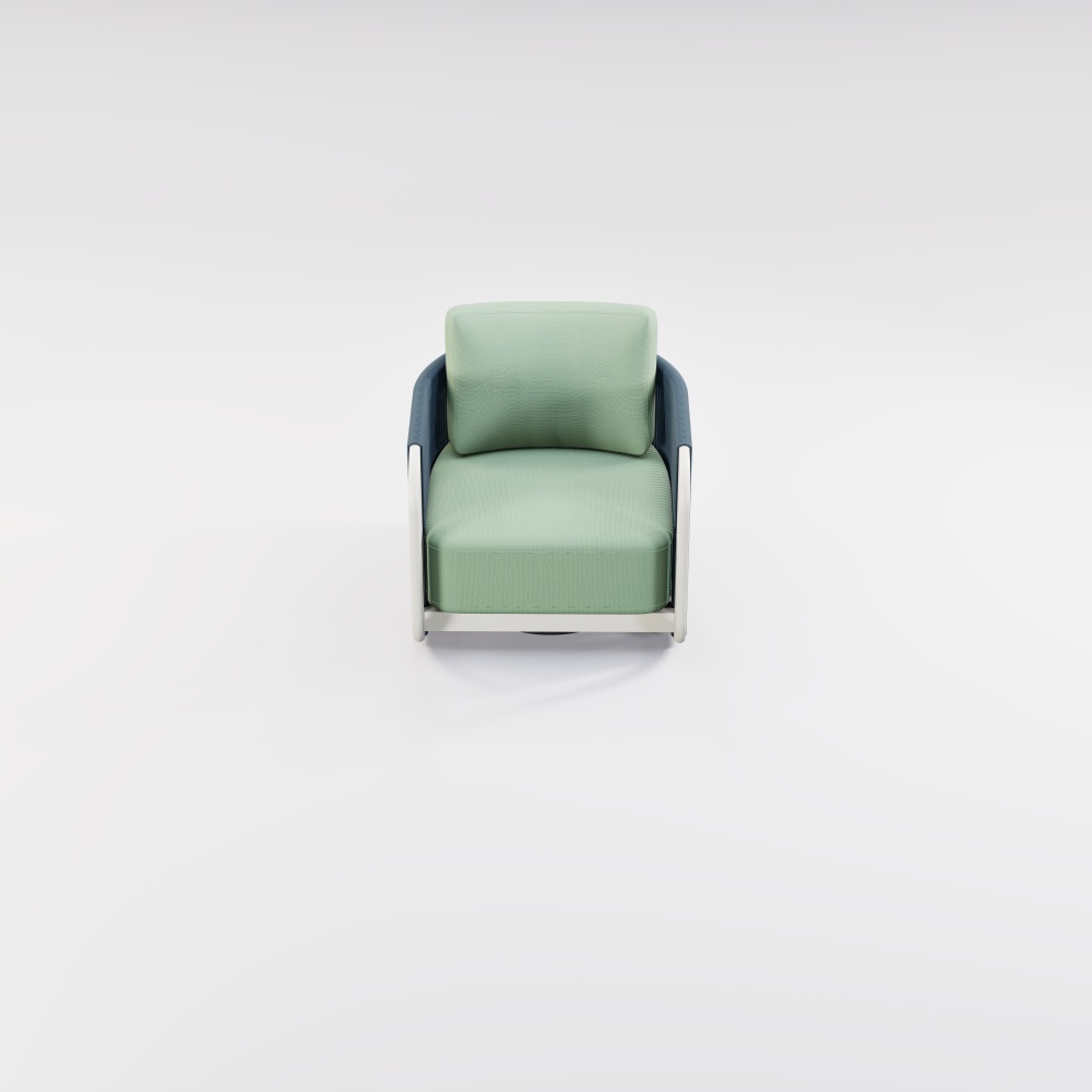 Modern Aluminum URound Collection Sofa KM18014