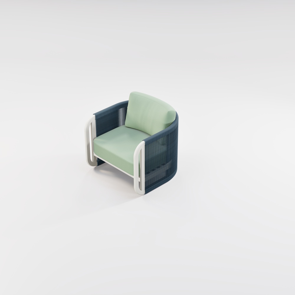 Modern Aluminum URound Collection Sofa KM18014