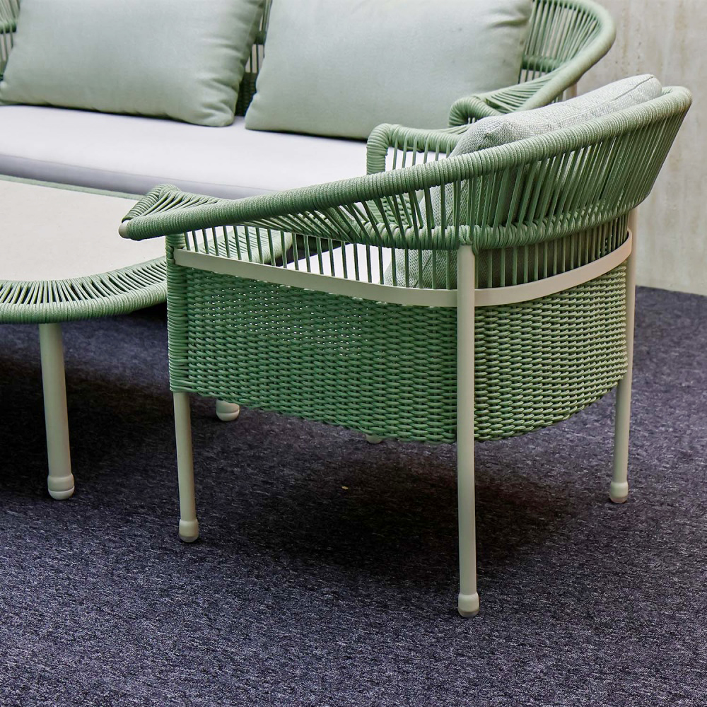 Contemporary Aluminum Woven Outdoor Sofa KM18022