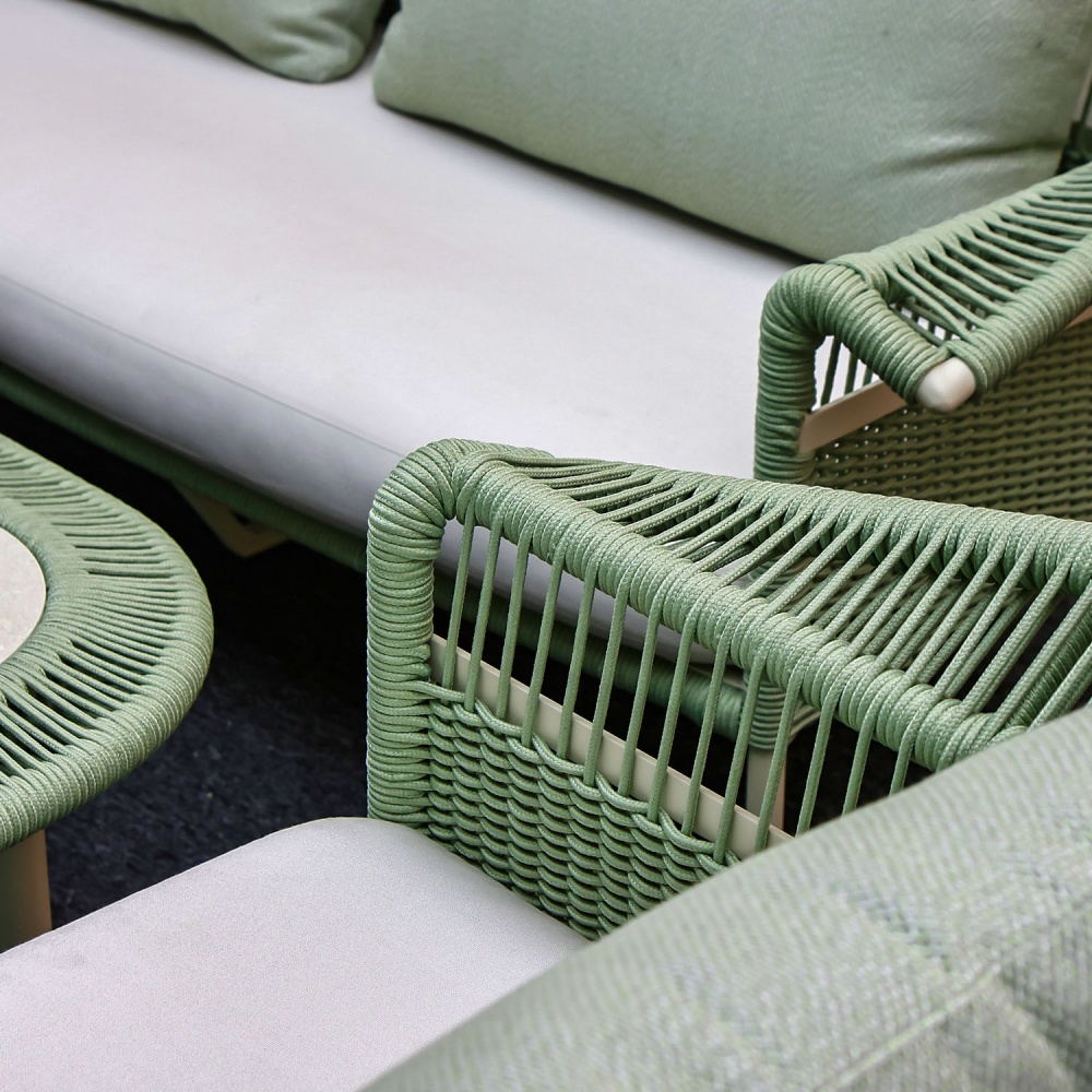 Contemporary Aluminum Woven Outdoor Sofa KM18022