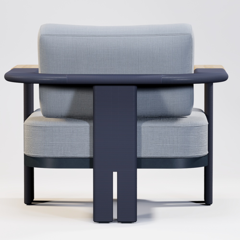 Modern Aluminum Rope Woven Single Sofa KMD18001