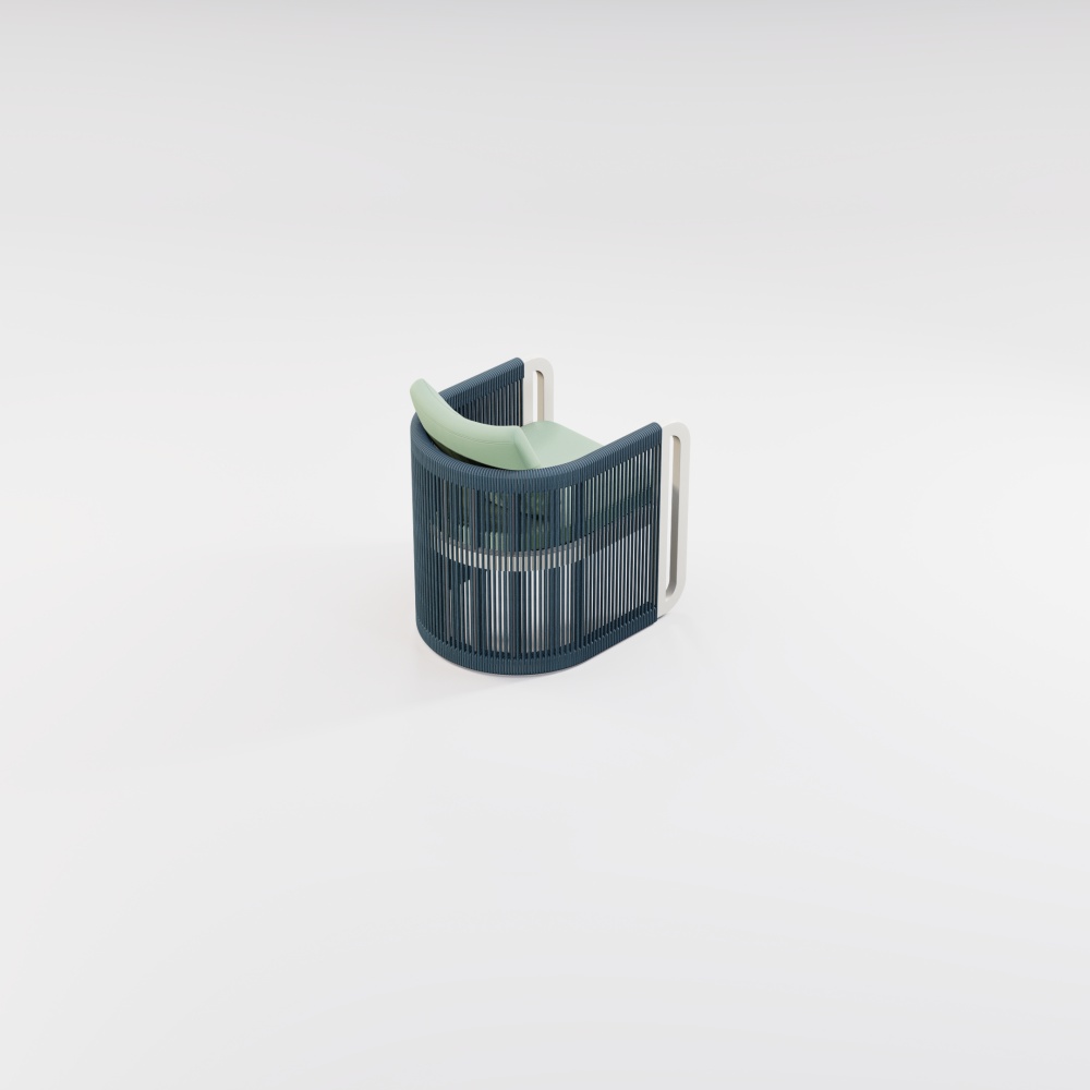 Modern Aluminum URound Collection Outdoor Chair KM18014