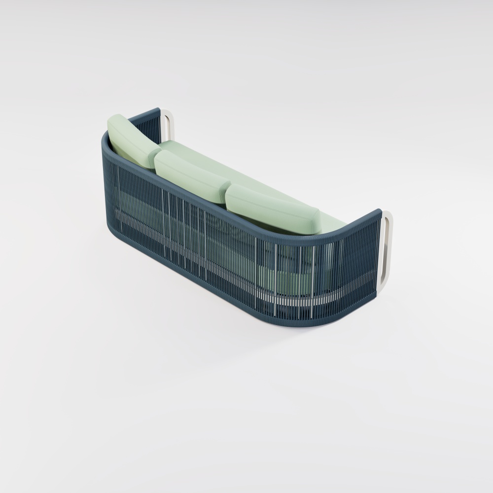 Modern Aluminum URound Collection Sofa KM18014