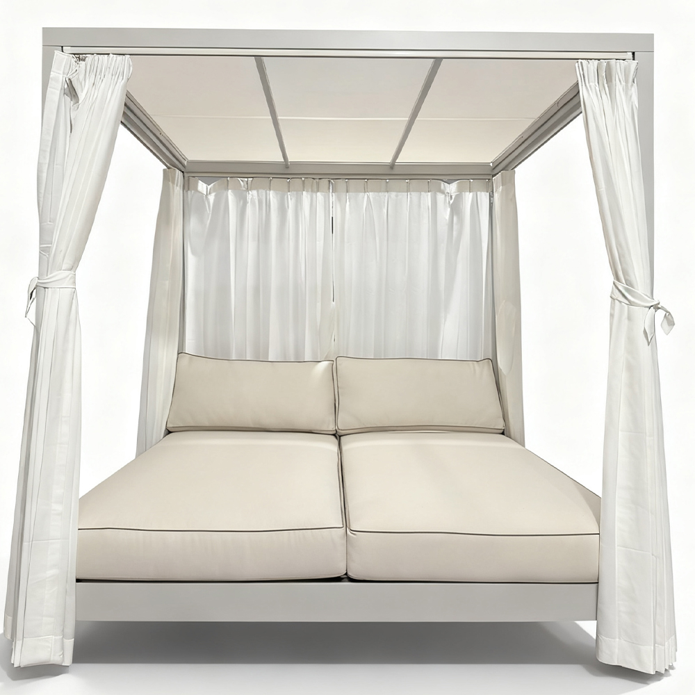 Modern Aluminum Outdoor Double Canopy Daybed KM18025