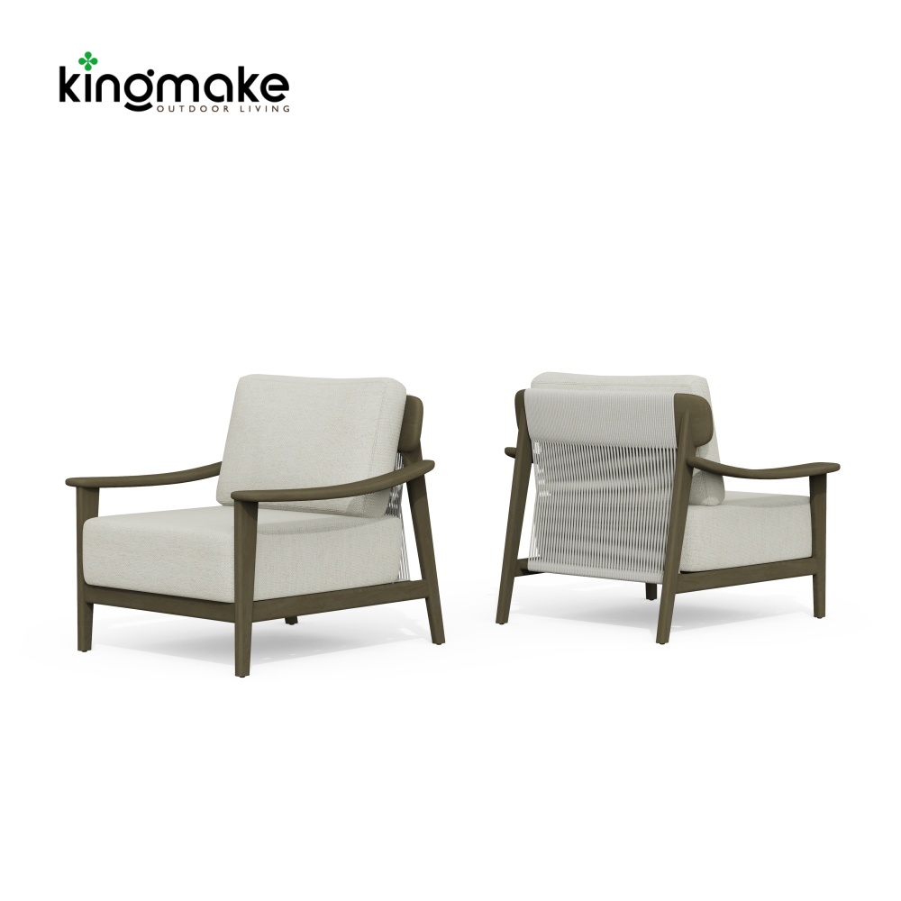 Modern Aged Teak Kael Collection Three-Seating Sofa KMD18027