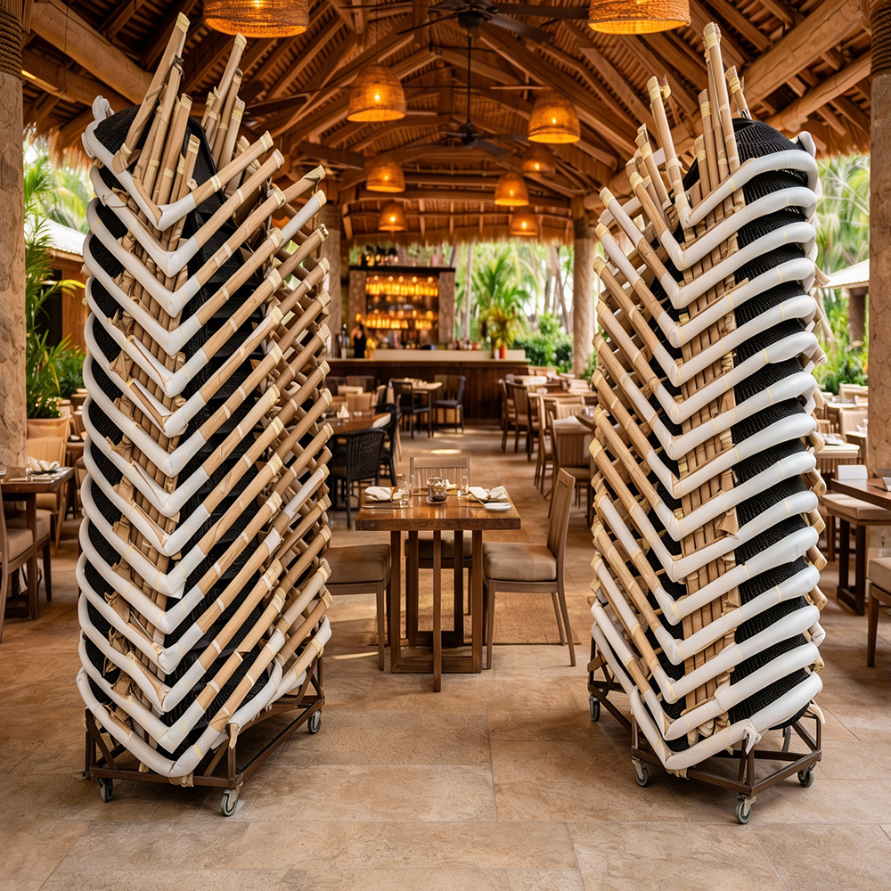 Maximize Your Space & Seating: Durable Stackable Aluminum Chairs for Restaurants, Hotels, and Homes