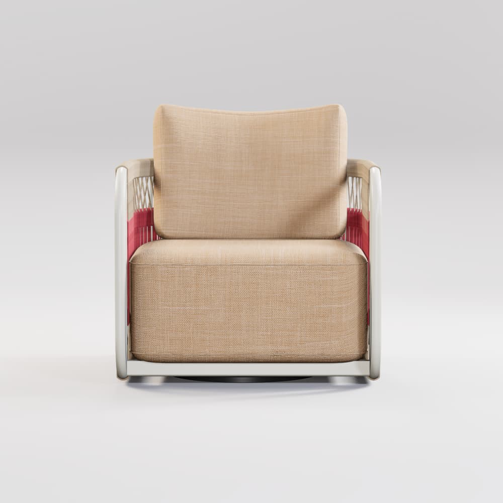 All-Weather Wicker Outdoor Swivel Armchair KMD18029