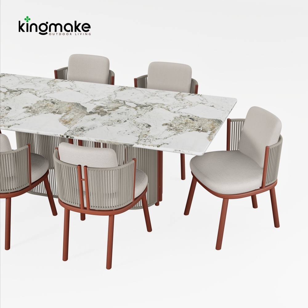 Modern Aluminum Vita Coner Collection Outdoor Dining Set KM18031