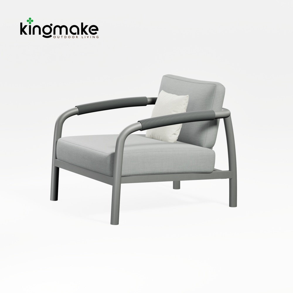 Waterproof Aluminum Rolla Collection Outdoor Sofa KM18035