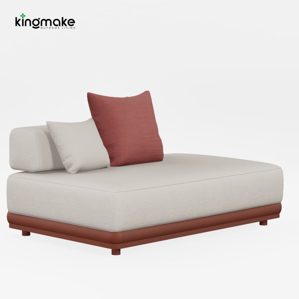 Modern Aluminum Vita Collection L-Shape Sofa KM18031
