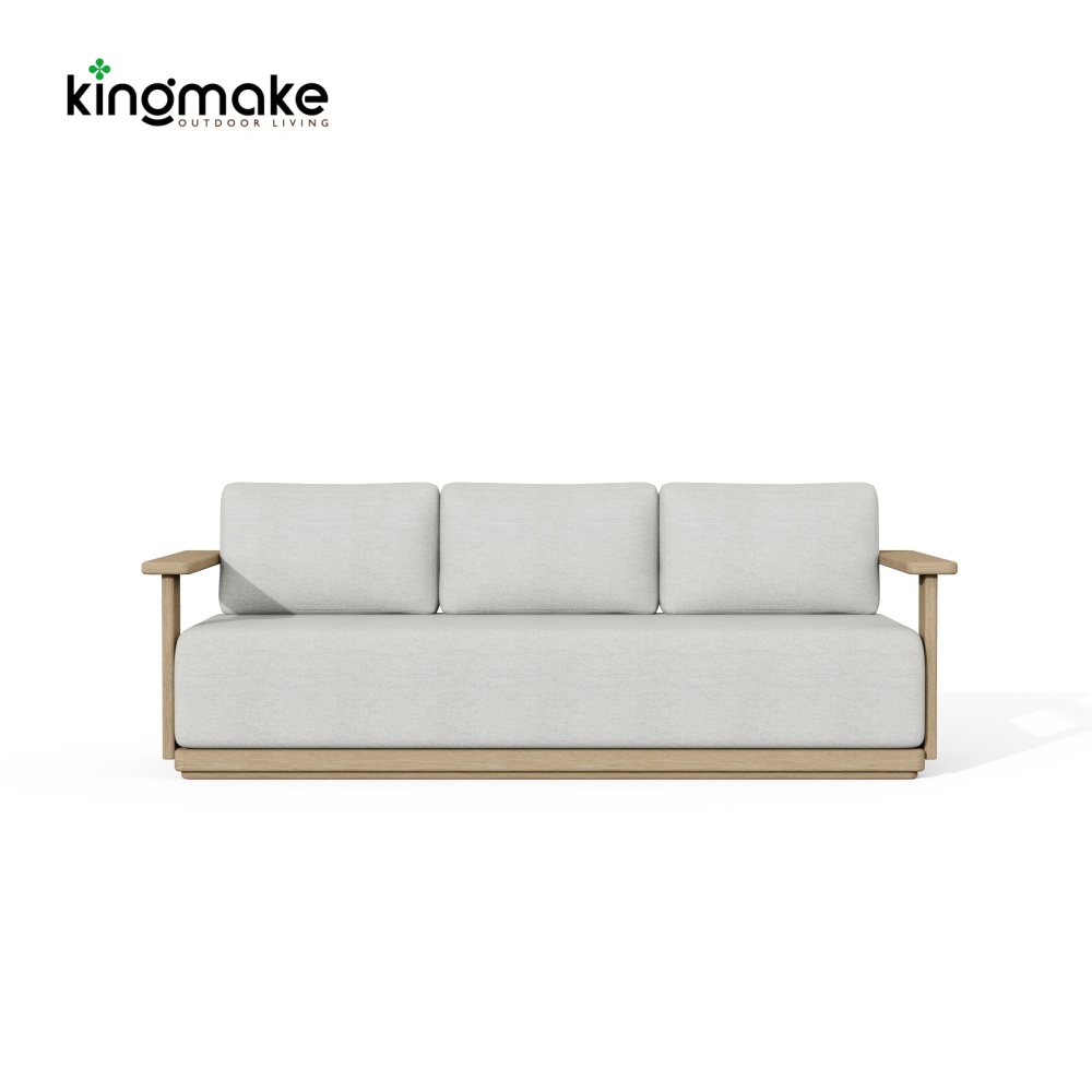 Modern Teak Outdoor Three Seater Sofa KM18038
