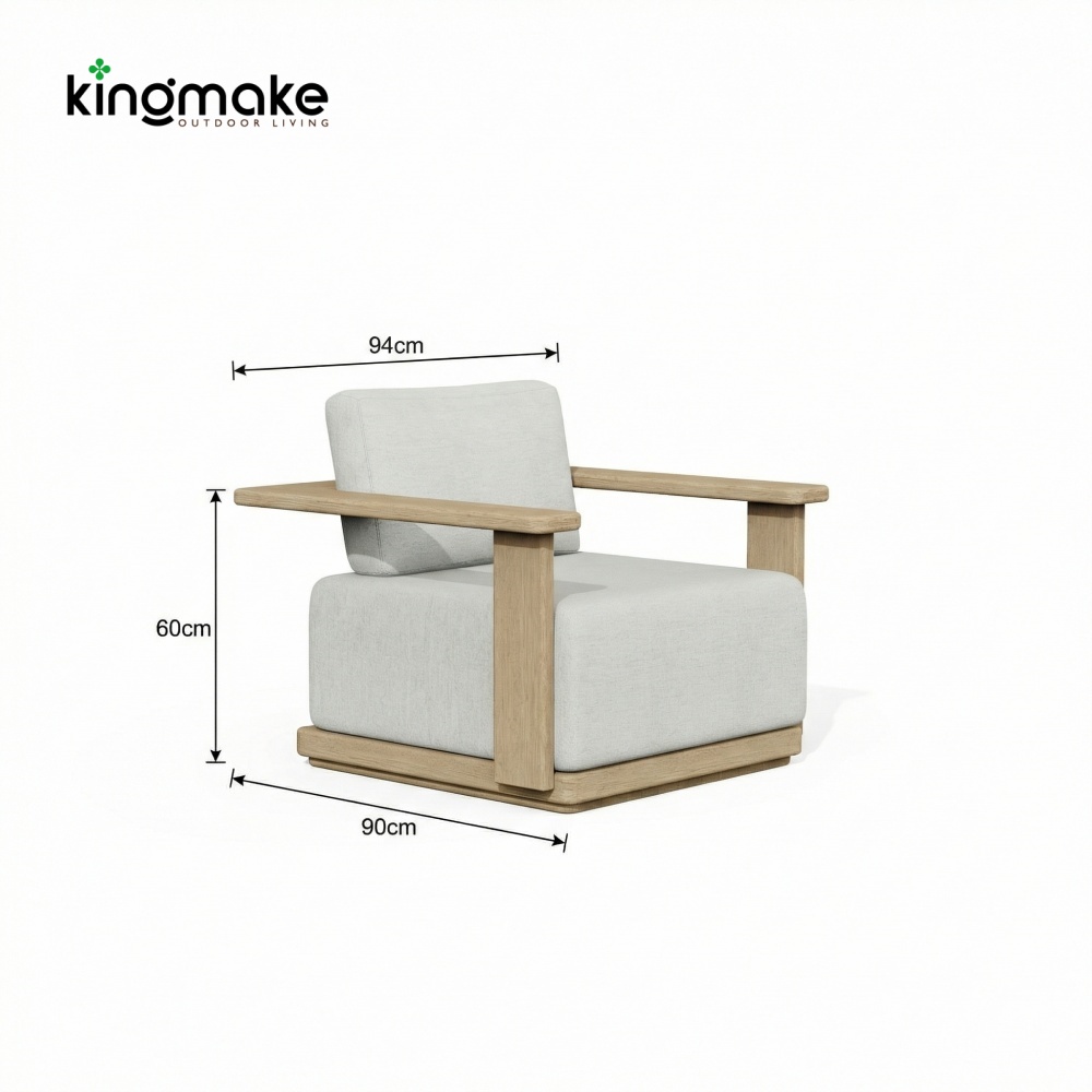 Modern Teak Outdoor Sofa KM18038