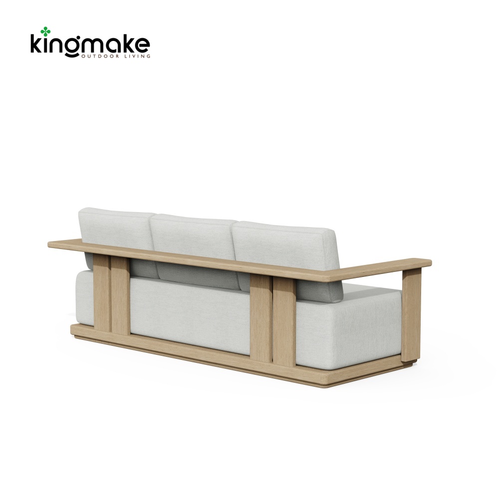 Modern Teak Outdoor Three Seater Sofa KM18038