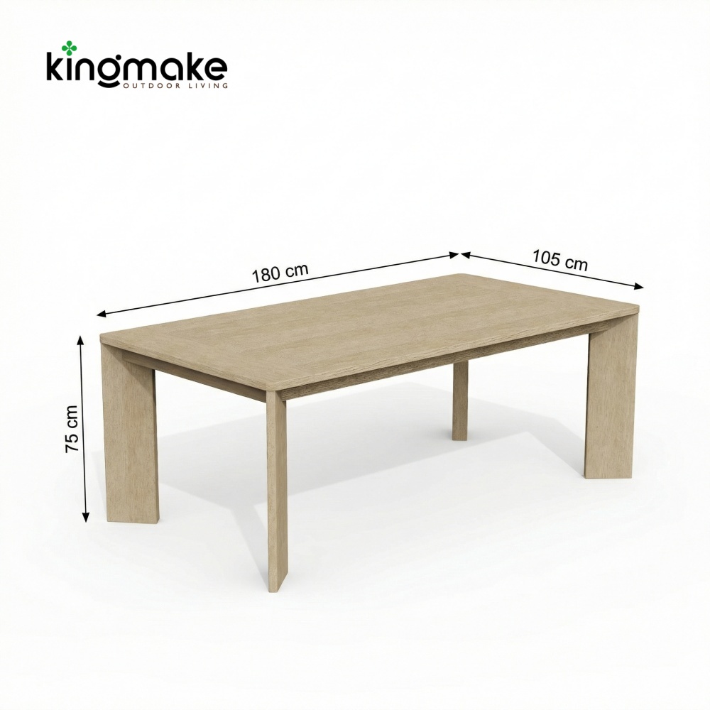 Modern Teak Outdoor Dining Set KMD18038