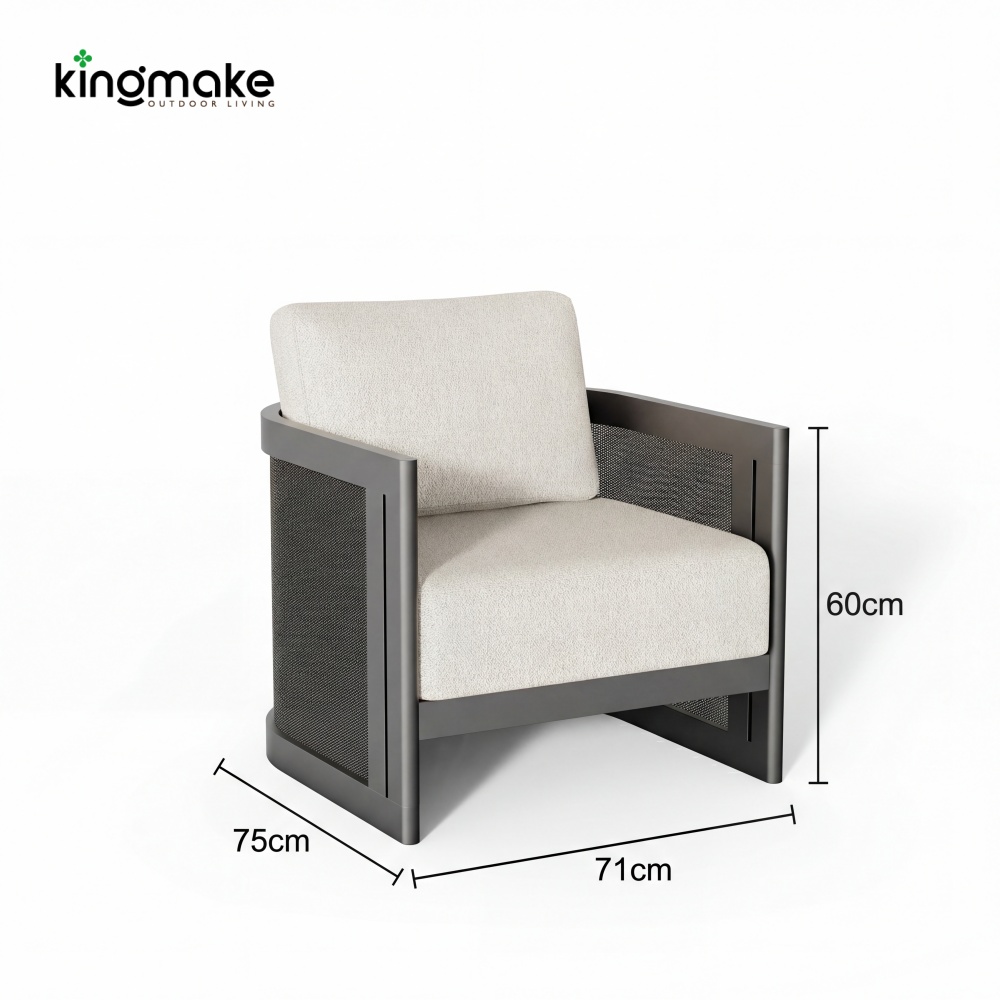 High-End Aluminum Outdoor Sofa KM18040