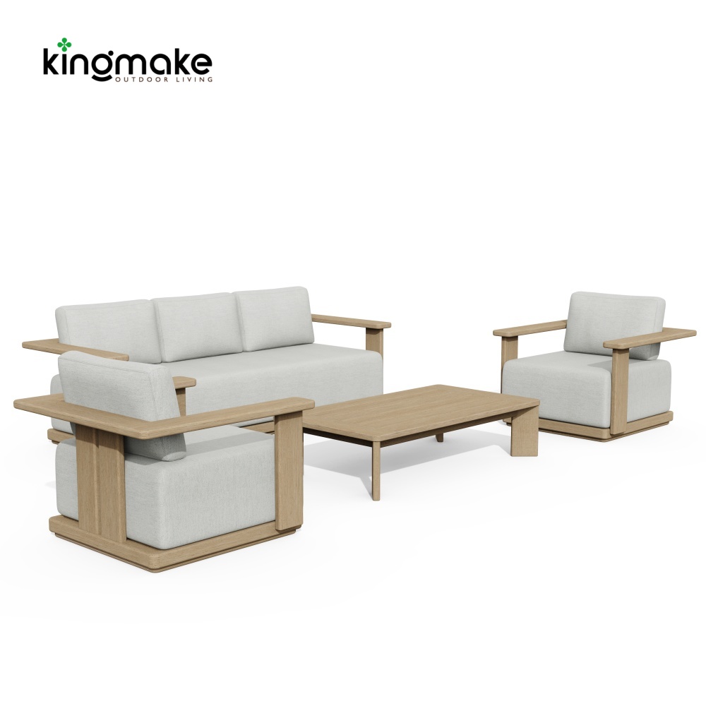 Modern Teak Outdoor Sofa KM18038
