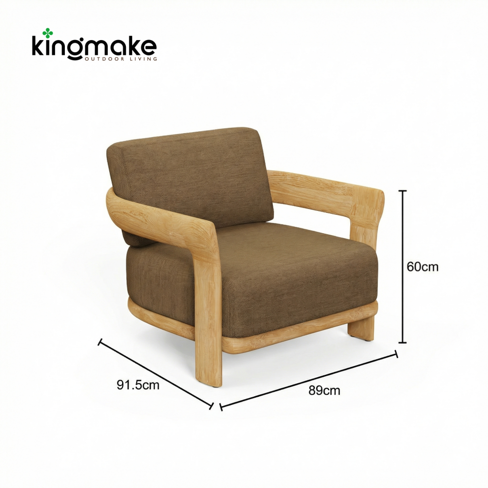 Natural Teak Tider Collection Outdoor Sofa KM18036