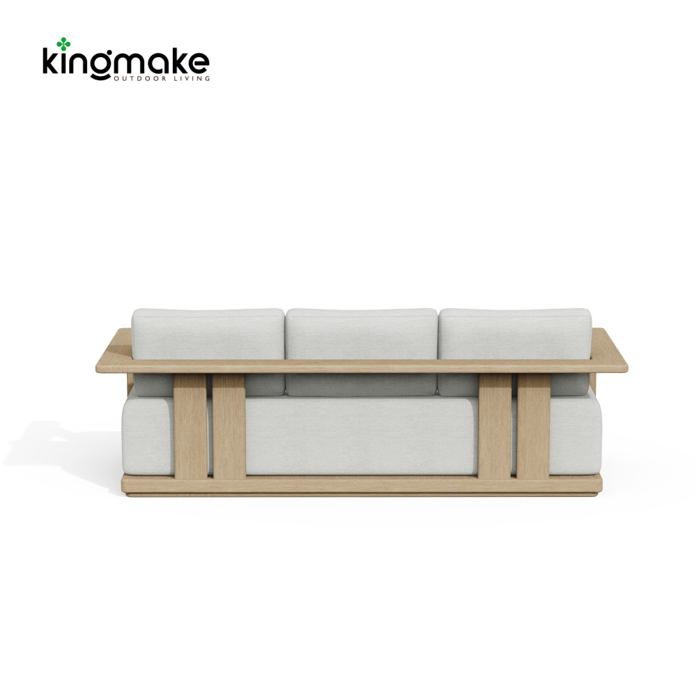 Modern Teak Outdoor Three Seater Sofa KM18038